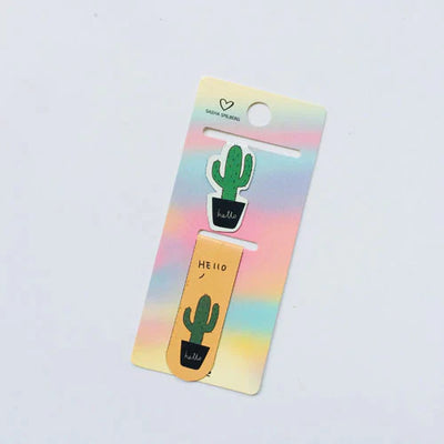 Cactus Magnetic Bookmarks (Pack of 2 Bookmarks)