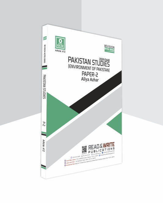 Cambridge Pakistan Studies O-Level/IGCSE Paper-2 Environmental of Pakistan (Article No. 412)