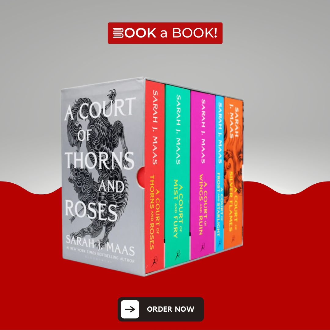 A Court of Thorns and Roses Paperback by Sarah J. Maas (5 books Box Set) (Acotar Series) (Original Imported Limited Edition)