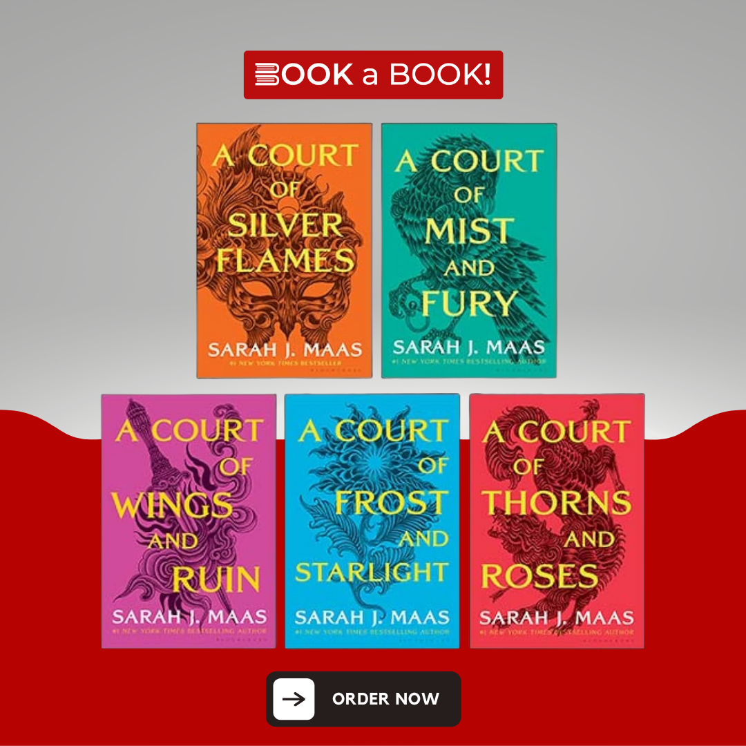 A Court of Thorns and Roses Paperback by Sarah J. Maas (5 books Box Set) (Acotar Series) (Original Imported Limited Edition)