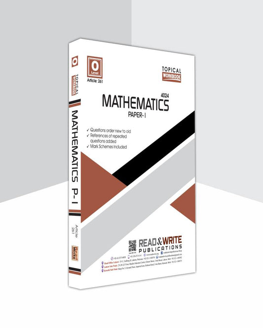 Cambridge Mathematics O Level Paper 1 Topical Workbook By Editorial Board (Article No. 261)