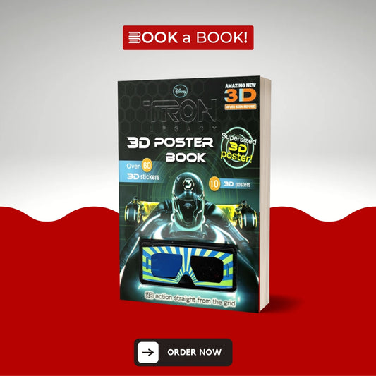 Tron Legacy - Disney 3D Poster Book with 3D Glasses and Stickers (Original Imported Book)