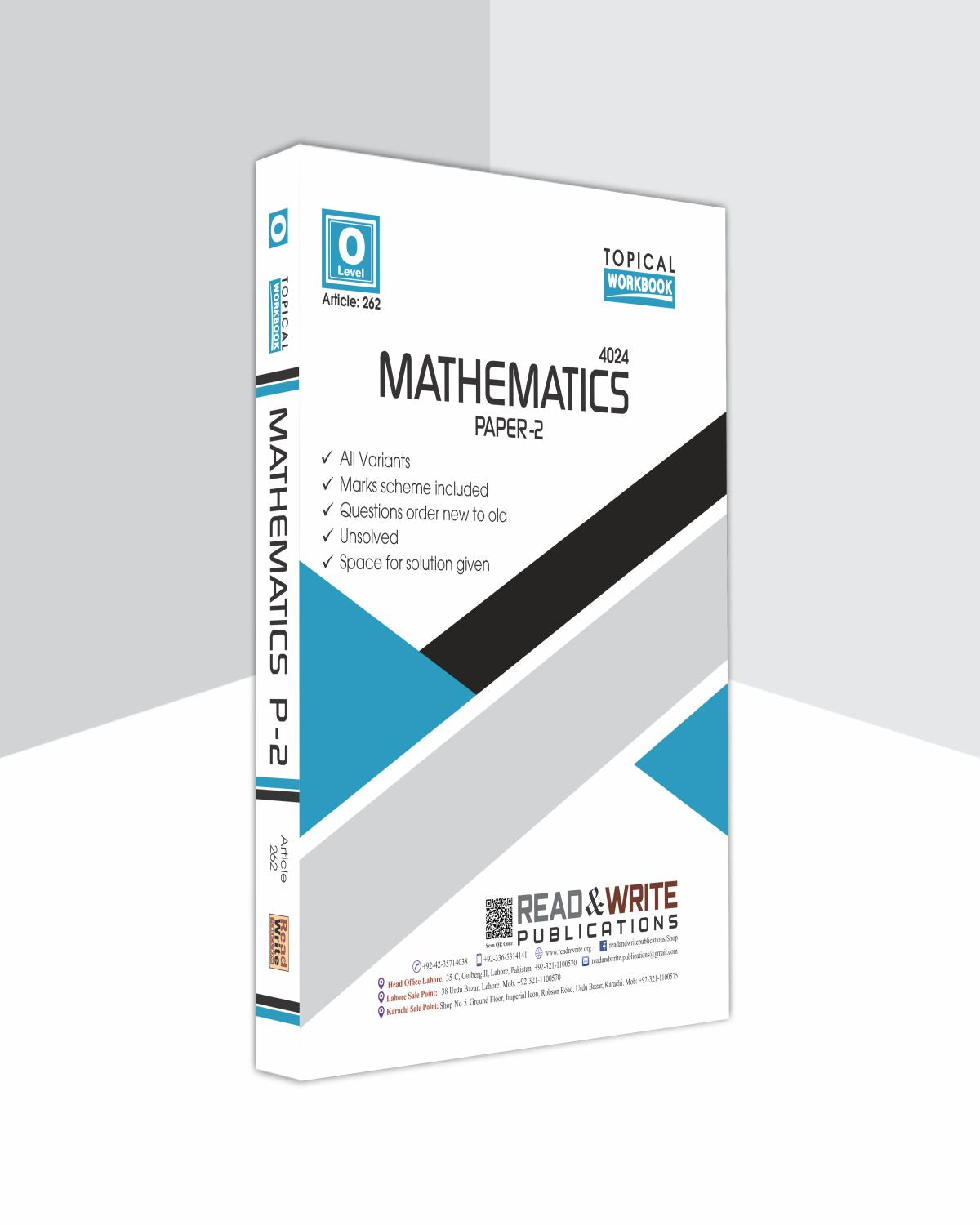 Mathematics O Level Paper 2 Topical Workbook By Editorial Board (Article No. 262)