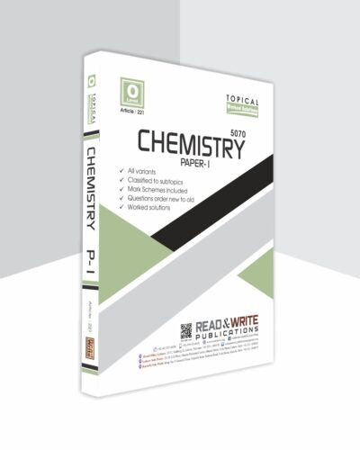 Cambridge Chemistry O Level Paper 1 (MCQ’s) Topical unsolved (Article No. 221)