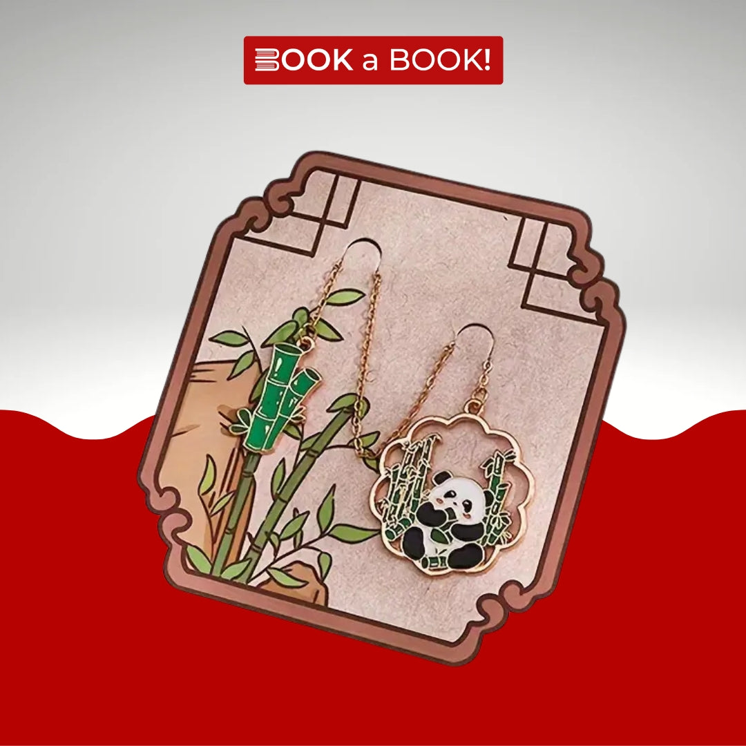 Charming Panda Style - Gold Plated Bookmark