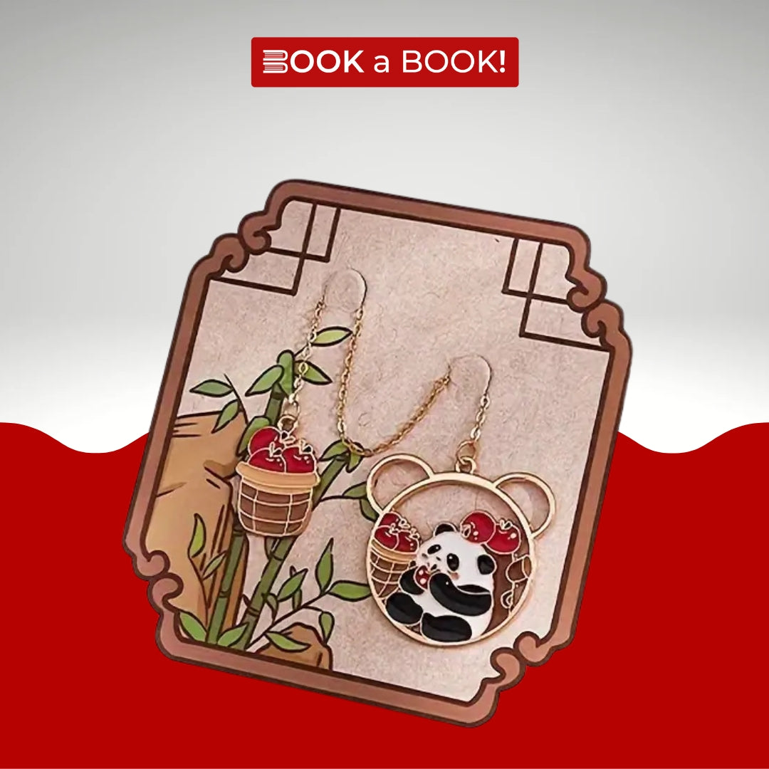 Charming Panda Style - Gold Plated Bookmark