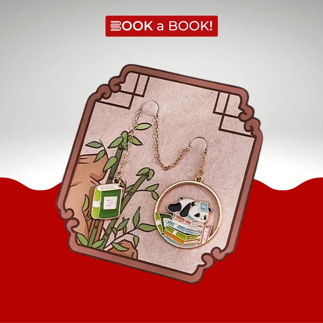 Charming Panda Style - Gold Plated Bookmark