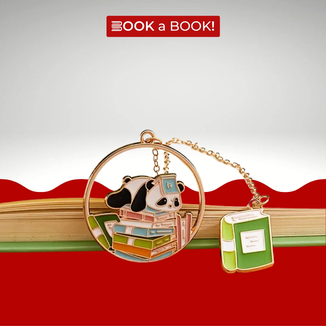 Charming Panda Style - Gold Plated Bookmark