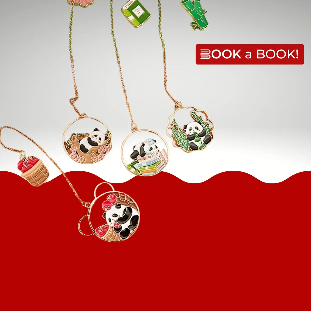 Charming Panda Style - Gold Plated Bookmark