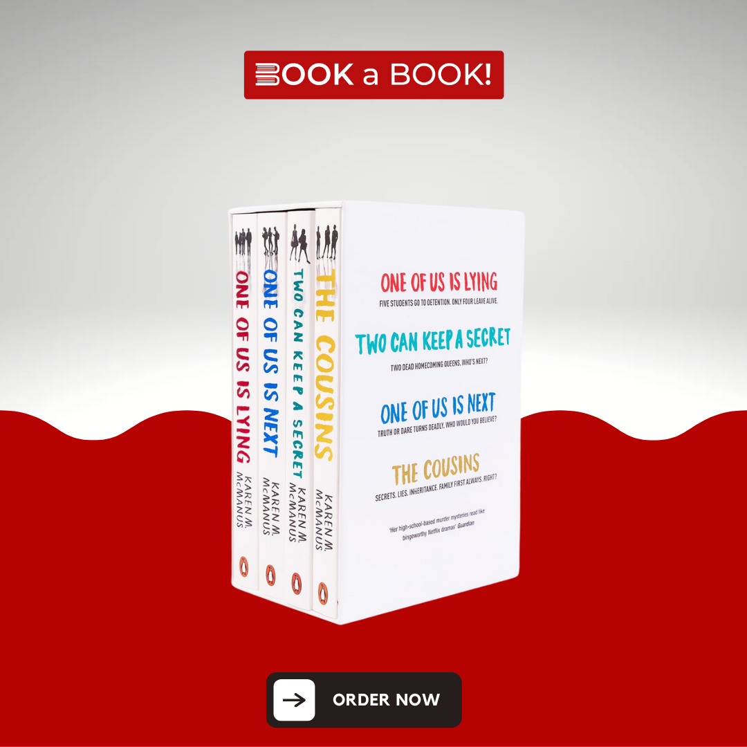 One of Us Lying, Two Can Keep A Secret, One of Us Is Next, The Cousins by Karen M. McManus Boxset (Original Imported)