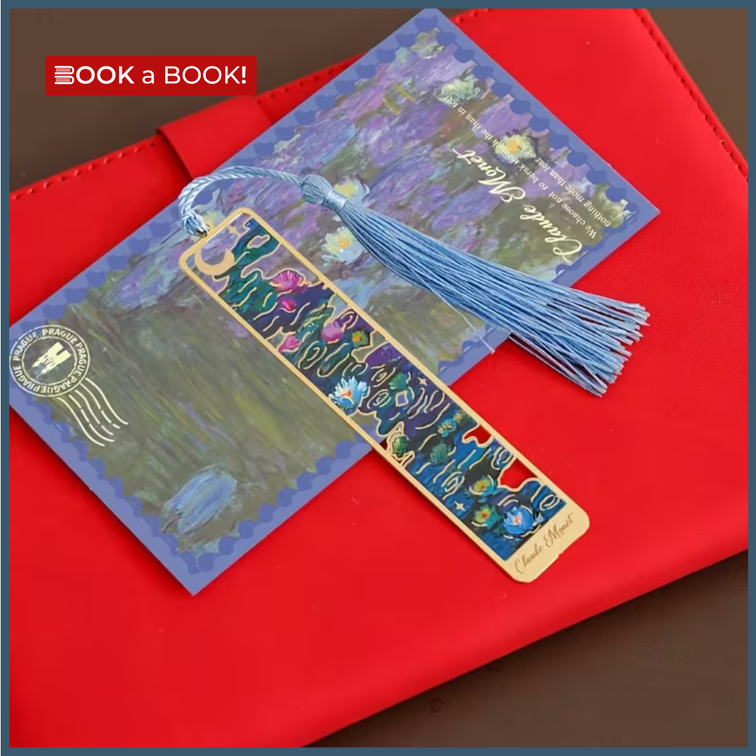 Famous Floral Metal Bookmark with Ribbon