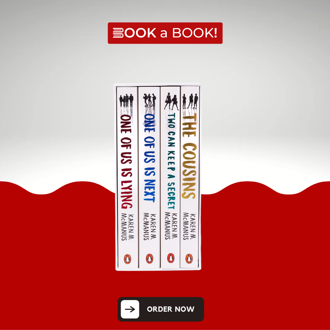 One of Us Lying, Two Can Keep A Secret, One of Us Is Next, The Cousins by Karen M. McManus Boxset (Original Imported)