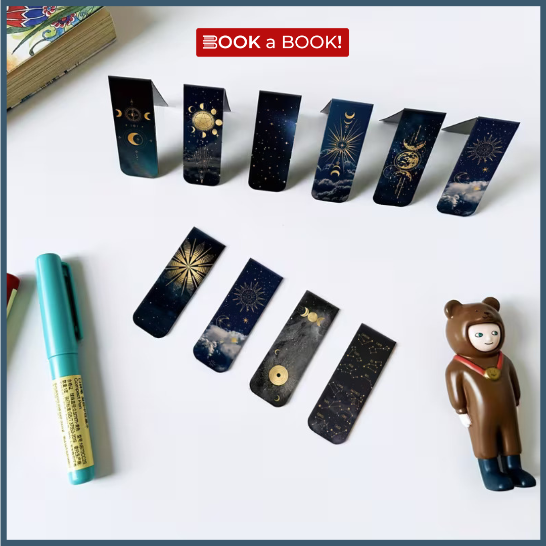 Magnetic Bookmarks (Celestial, Galaxy, Moon, Sun, Star)