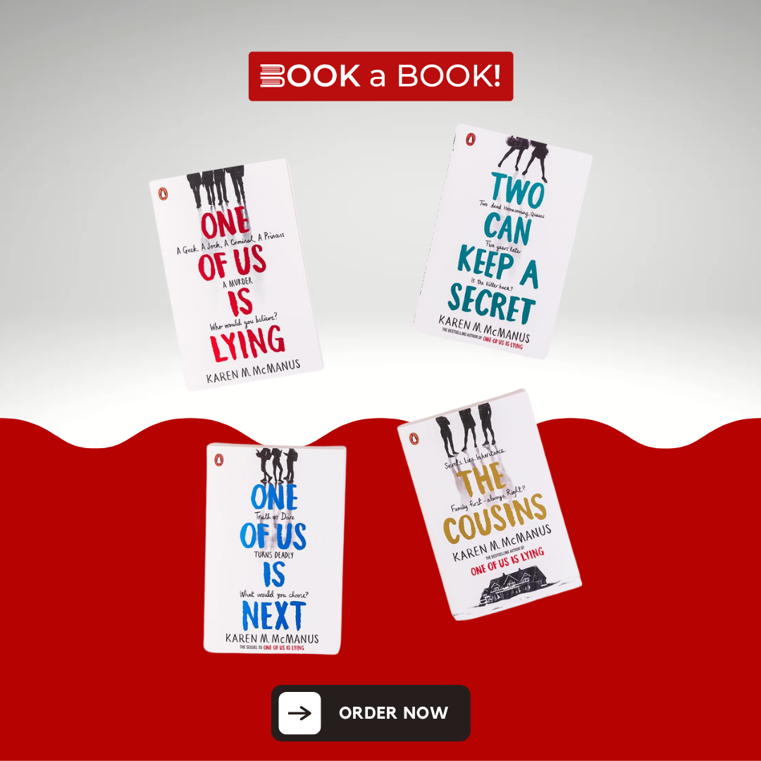 One of Us Lying, Two Can Keep A Secret, One of Us Is Next, The Cousins by Karen M. McManus Boxset (Original Imported)