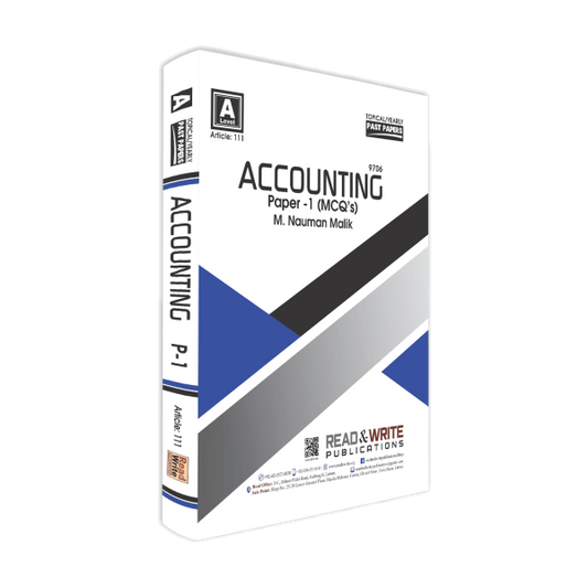 Cambridge AS-Level Accounting P-1 Topical MCQ's By Nouman Malik - Book A Book