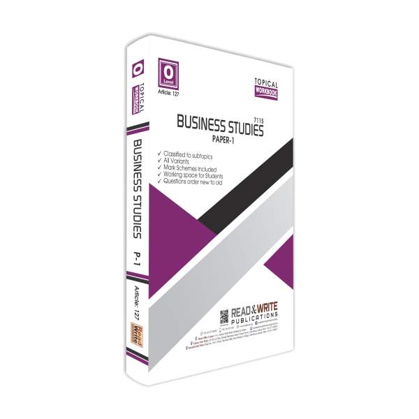 Cambridge Business Studies O-Level Paper 1, Topical Workbook By Editorial Board - Book A Book