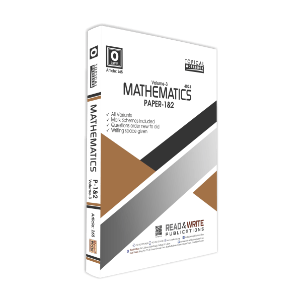 Cambridge Math O-Level Volume-3 Paper 1&2 Topical Workbook By Editorial Board - Book A Book
