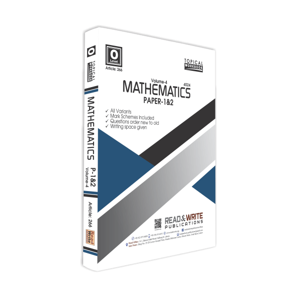 Cambridge Math O-Level Volume-4 Paper 1&2 Topical Workbook By Editorial Board - Book A Book