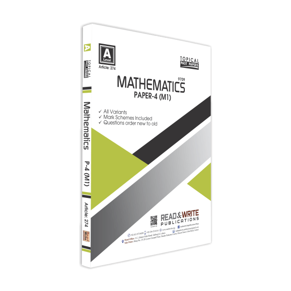 Cambridge Mathematics A-Level Paper-4 (M1) Topical Past Papers By Editorial Board - Book A Book