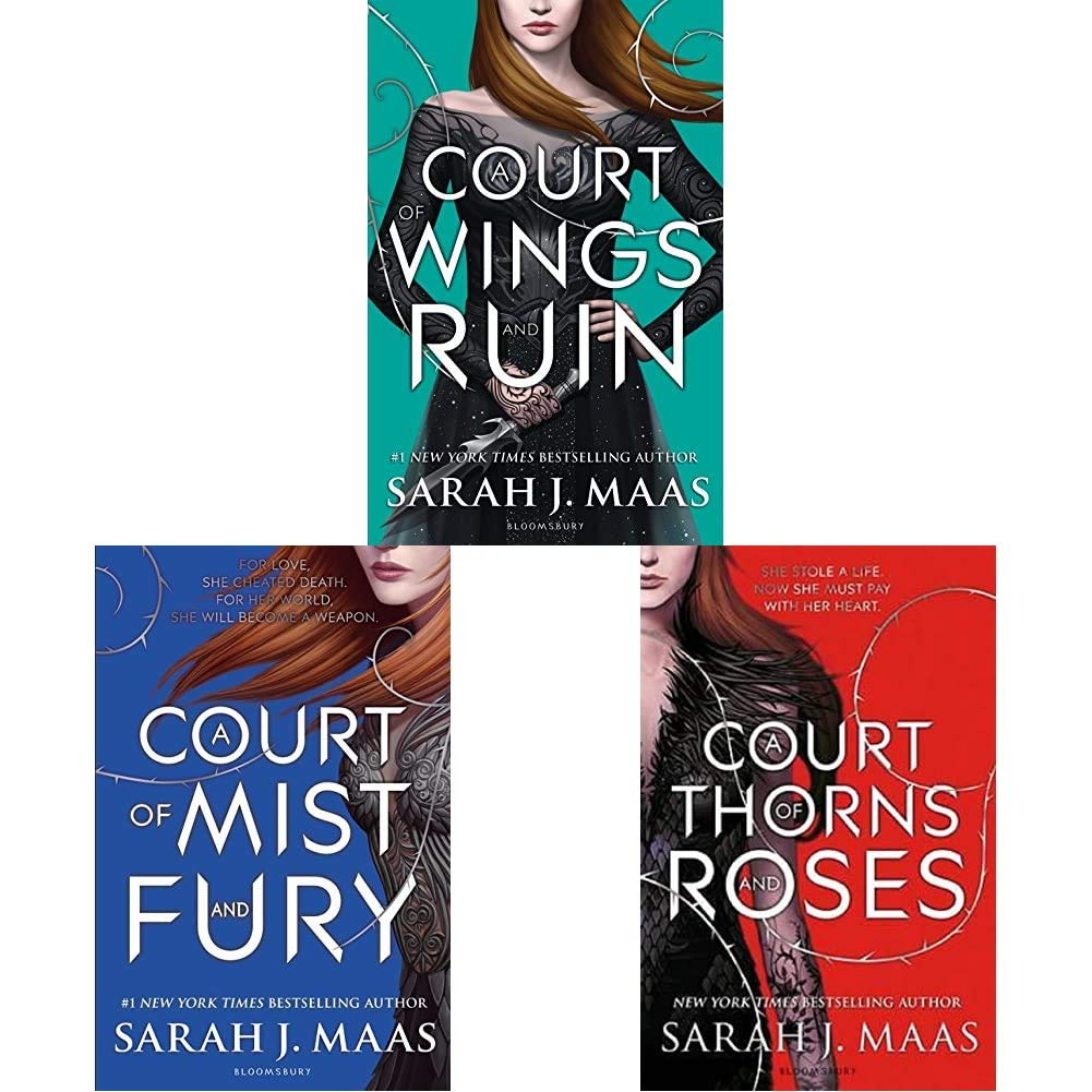 Court of Thorns and Roses, A Court of Mist and Fury and Court of Wings and Ruin by Sarah J. Mass (Set of 3 Books)