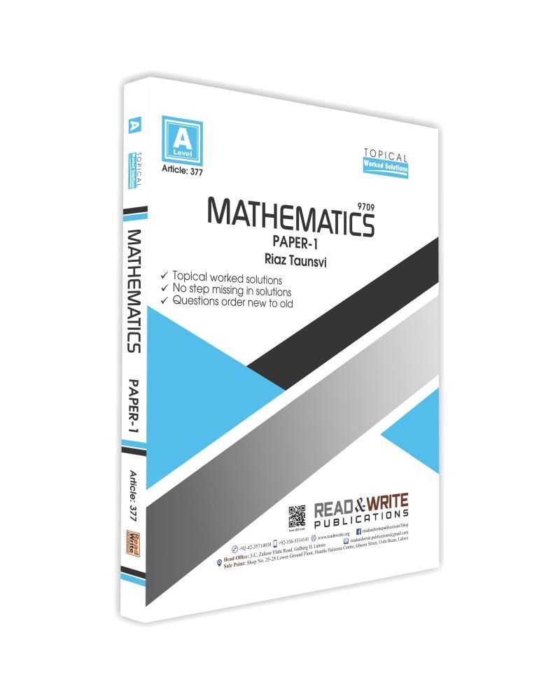 Cambridge Mathematics A-Level P-1 Topical Worked Solutions By Riaz - Book A Book