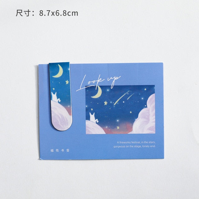 Magnetic Bookmark with Sun, Moon and Star Designs