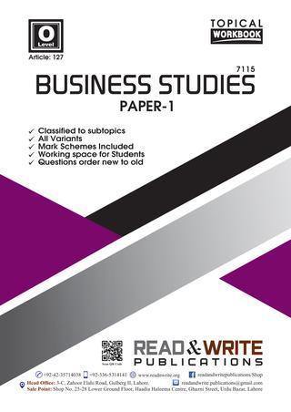 Cambridge Business Studies O-Level Paper 1, Topical Workbook By Editorial Board - Book A Book