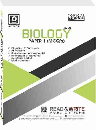 Cambridge Biology O-Level Paper-1 (MCQ's) Topical Past Papers By Editorial Board - Book A Book