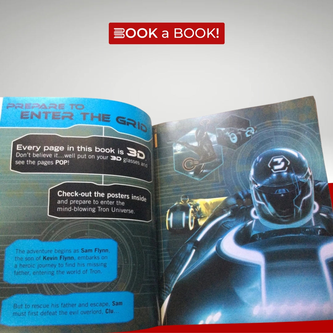 Tron Legacy - Disney 3D Poster Book with 3D Glasses and Stickers (Original Imported Book)