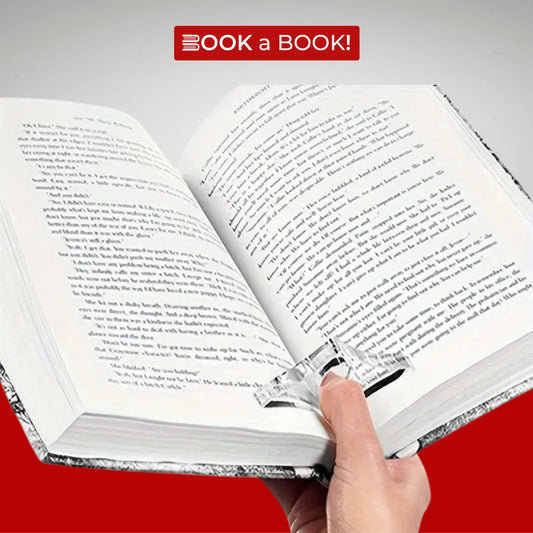 Acrylic Book Holder - Book Pages Holder with One Hand Clip