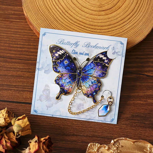 Butterfly Design Gold Platted Bookmark with Chain Pendant (Premium Quality)