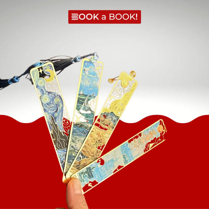 Famous Paintings Metal Bookmark with Ribbon