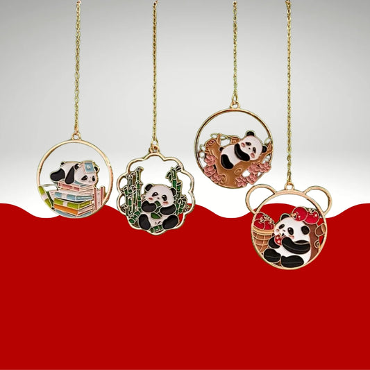Charming Panda Style - Gold Plated Bookmark