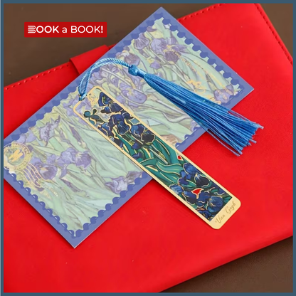 Famous Floral Metal Bookmark with Ribbon