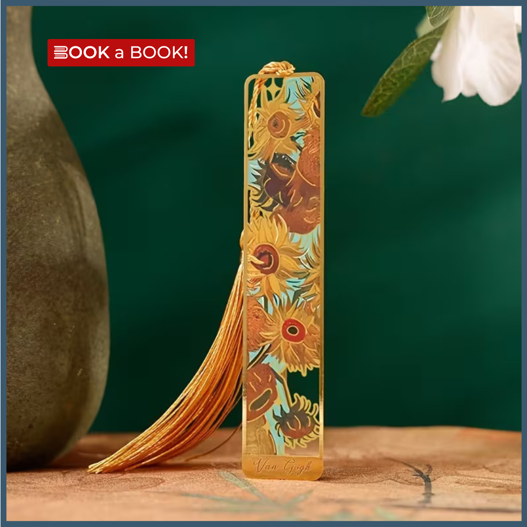 Famous Floral Metal Bookmark with Ribbon
