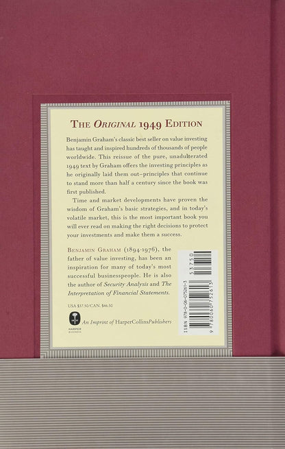 The Intelligent Investor: The Intelligent Investor: The Classic Text on Value Investing by Benjamin Graham (Original Hardcover Imported Edition)