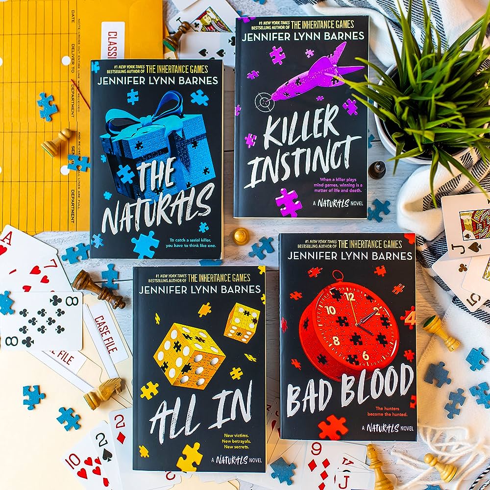 The Naturals, Killer Instinct, All In, Bad Blood (The Naturals Series) by Jennifer Lynn Barnes (4 Books Set)