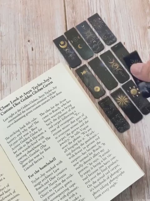 Magnetic Bookmarks (Celestial, Galaxy, Moon, Sun, Star)