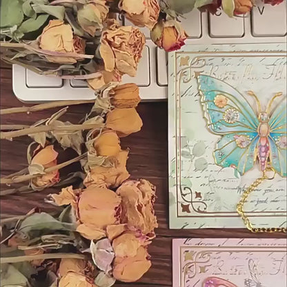 Beautiful Butterfly Design Bookmark with Chain Pendant