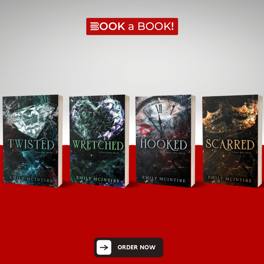 Never After Series by Emily McIntire (Scarred, Twisted, Wretched, Hooked) (4 Books Set)