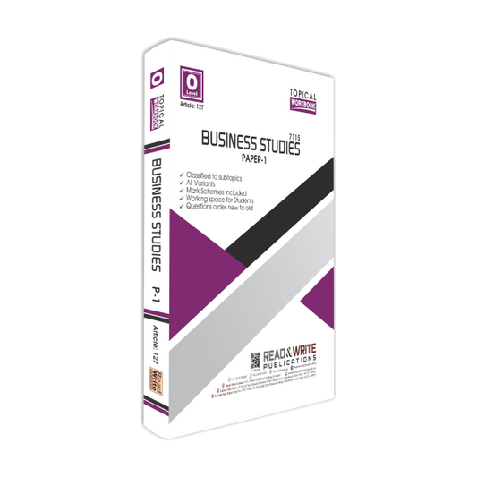 Cambridge Business Studies O-Level Paper 1, Topical Workbook By Editorial Board - Book A Book