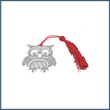 Metal Owl Design Bookmark with Ribbon - Premium Quality