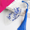 Bookmark Leaf with Beautiful Blue Design