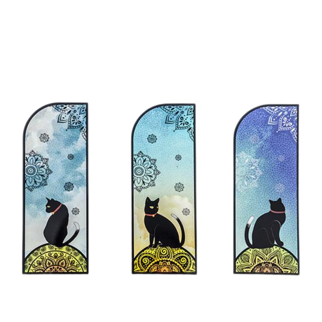 Cute Black Cat Bookmarks (PVC Matte Bookmark)