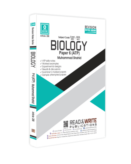 Cambridge Biology O-Level IGCSE P-6 ATP Revision Notes Series by Muhammad Shahid - Book A Book