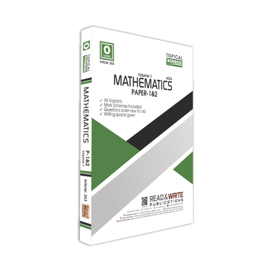 Cambridge Math O-Level Volume-1 Paper 1&2 Topical Workbook By Editorial Board - Book A Book