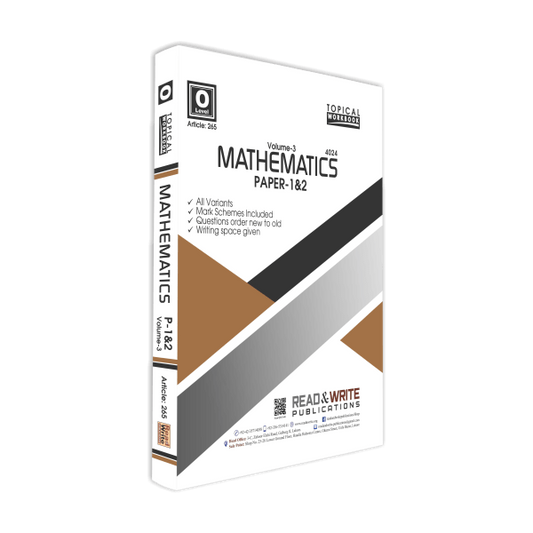 Cambridge Math O-Level Volume-3 Paper 1&2 Topical Workbook By Editorial Board - Book A Book