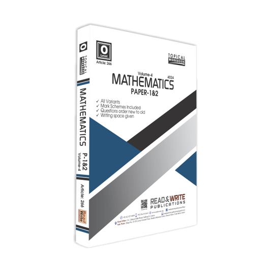 Cambridge Math O-Level Volume-4 Paper 1&2 Topical Workbook By Editorial Board - Book A Book