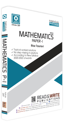 Cambridge Math O Level Paper-1 Topical Worked Solution By Riaz Taunsvi - Book A Book