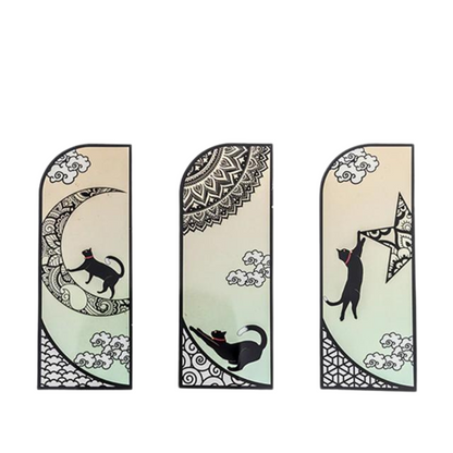 Cute Black Cat Bookmarks (PVC Matte Bookmark)